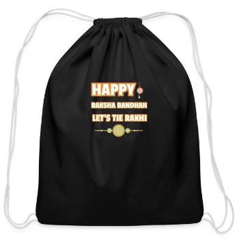 Raksha Bandhan - Cotton Drawstring Bag - black - Front