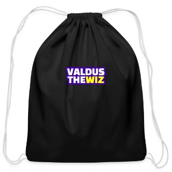 ValdusTheWiz - Cotton Drawstring Bag - black - Front