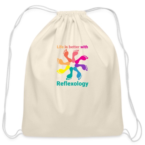 Life is better with reflexology - Cotton Drawstring Bag