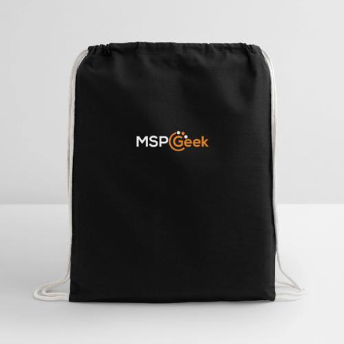 MSPGeekWhiteLogo - Cotton Drawstring Bag