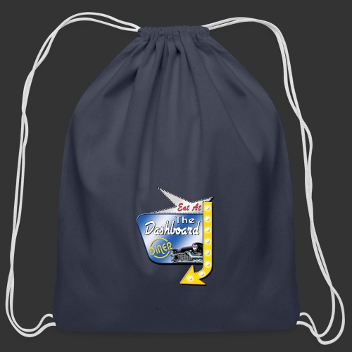 The Dashboard Diner Square Logo - Cotton Drawstring Bag