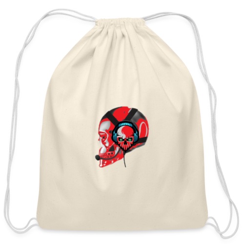 red head gaming logo no background transparent - Cotton Drawstring Bag
