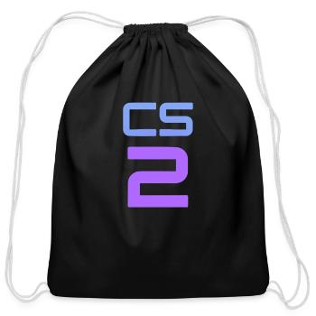 CS 2 - Cotton Drawstring Bag - black - Front