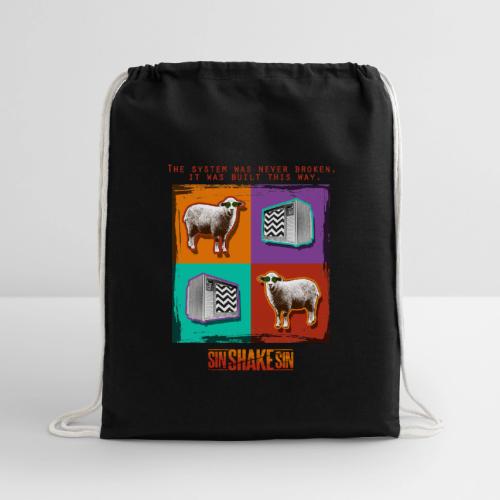 Sheep TV (The System Was Never Broken) - Cotton Drawstring Bag