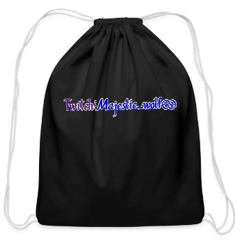 Majestic_wolf - Cotton Drawstring Bag - black - Front