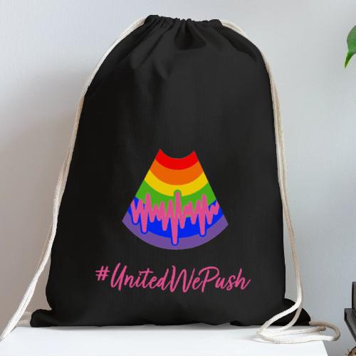 PUSH for LGBTQ+ Pride Logo Gear - Cotton Drawstring Bag