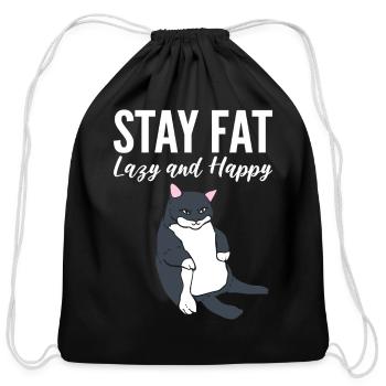 Funny Cat Lover Cat Behaviorists - Cotton Drawstring Bag - black - Front