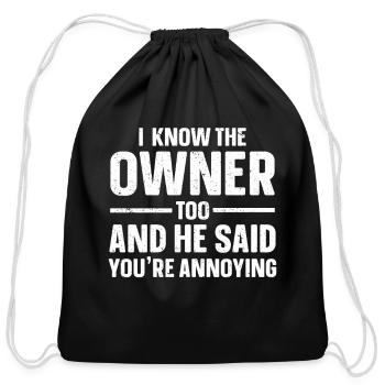Bartender Gift Mixologist Job Waiter Bartender - Cotton Drawstring Bag - black - Front