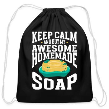 Soap Making Soap Maker - Cotton Drawstring Bag - black - Front
