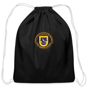 Flash - 504th Parachute Infantry Regiment - Cotton Drawstring Bag - black - Front
