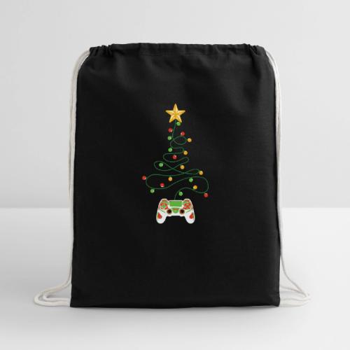 Gaming Christmas Tree Controller - Cotton Drawstring Bag