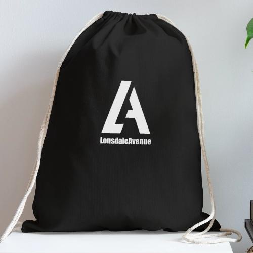 Lonsdale Avenue Logo White Text - Cotton Drawstring Bag