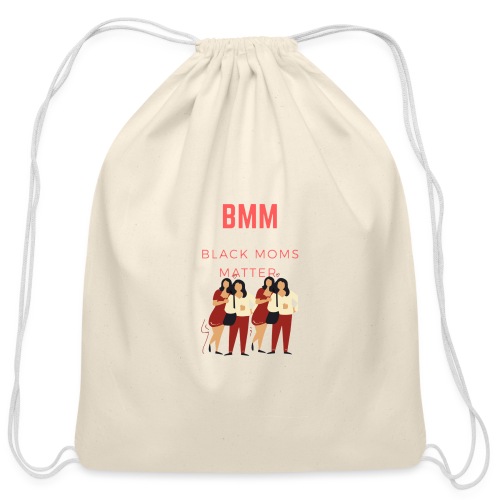 BMM wht bg - Cotton Drawstring Bag