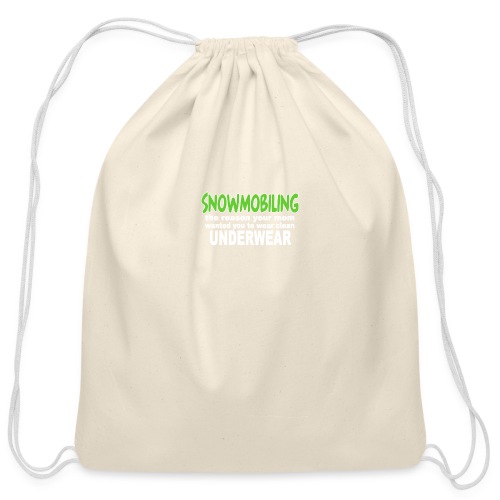 Snowmobiling Underwear - Cotton Drawstring Bag