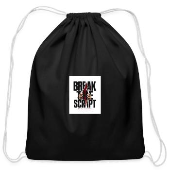 Break The Script: Write Your Own - Cotton Drawstring Bag - black - Front
