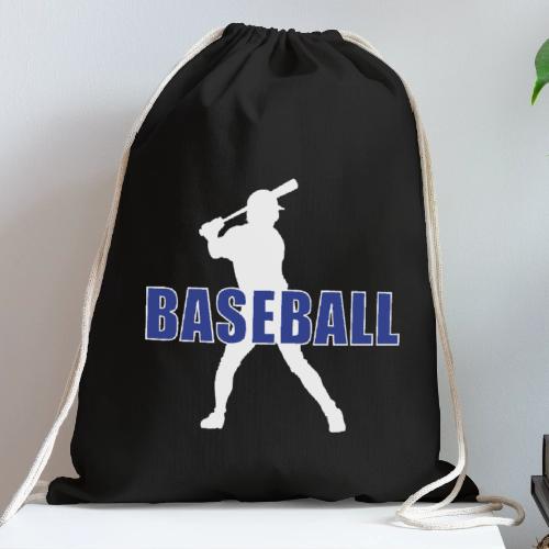 Classic Baseball Swing - Cotton Drawstring Bag