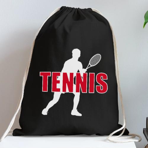 Red Court Tennis - Cotton Drawstring Bag