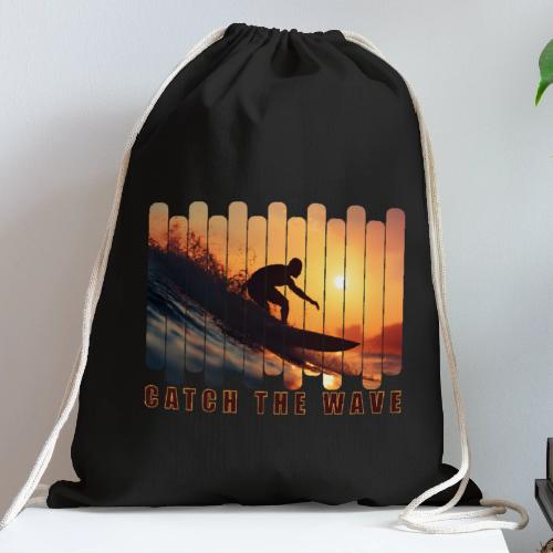 Surfing: Catch the Wave - Cotton Drawstring Bag