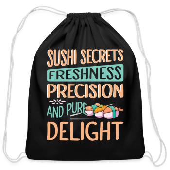 Sushi Japan Eat Sushimeal Meal - Cotton Drawstring Bag - black - Front