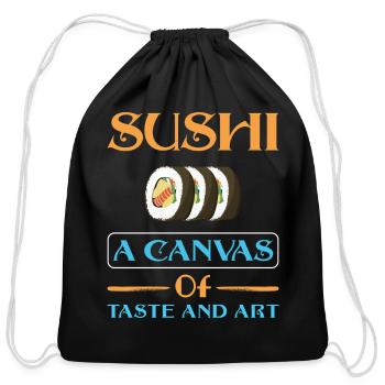 Sushi Japan Eat Sushimeal Meal - Cotton Drawstring Bag - black - Front