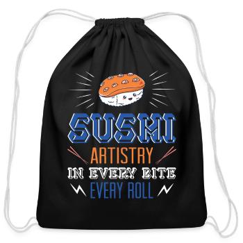 Sushi Japan Eat Sushimeal Meal - Cotton Drawstring Bag - black - Front