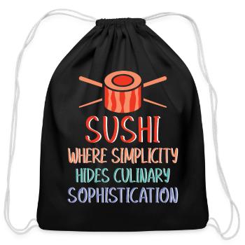 Sushi Japan Eat Sushimeal Meal - Cotton Drawstring Bag - black - Front