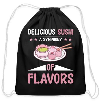 Sushi Japan Eat Sushimeal Meal - Cotton Drawstring Bag - black - Front