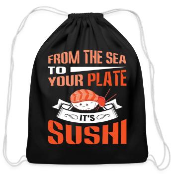Sushi Japan Eat Sushimeal Meal - Cotton Drawstring Bag - black - Front