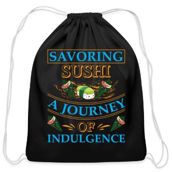 Sushi Japan Eat Sushimeal Meal - Cotton Drawstring Bag - black - Front