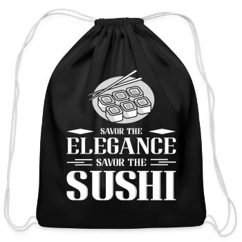 Sushi Japan Eat Sushimeal Meal - Cotton Drawstring Bag - black - Front