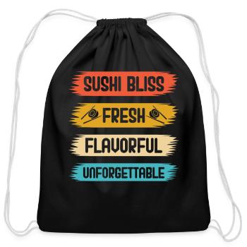 Sushi Japan Eat Sushimeal Meal - Cotton Drawstring Bag - black - Front