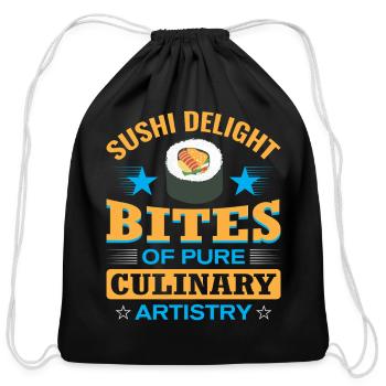 Sushi Japan Eat Sushimeal Meal - Cotton Drawstring Bag - black - Front