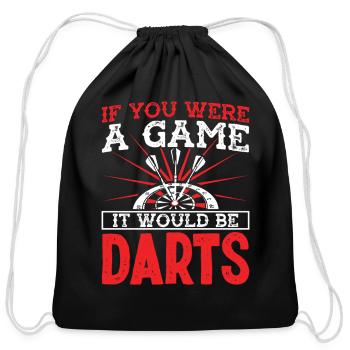 Darts Dart Player - Cotton Drawstring Bag - black - Front
