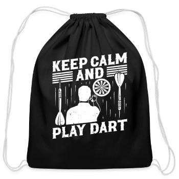 Darts Dart Player - Cotton Drawstring Bag - black - Front