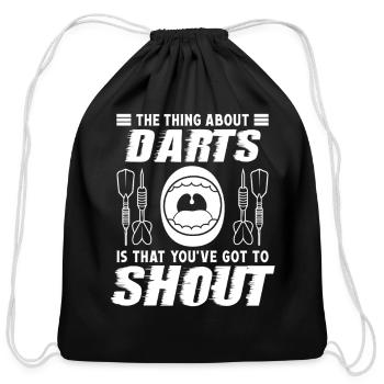 Darts Dart Player - Cotton Drawstring Bag - black - Front