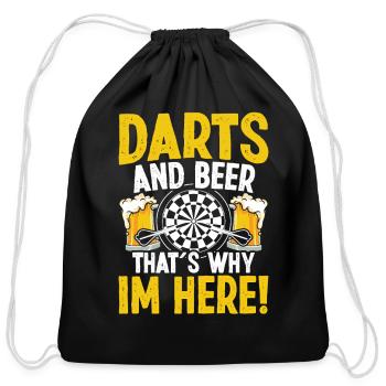 Darts Dart Player - Cotton Drawstring Bag - black - Front