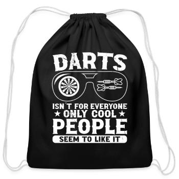 Darts Dart Player - Cotton Drawstring Bag - black - Front