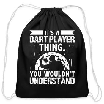 Darts Dart Player - Cotton Drawstring Bag - black - Front