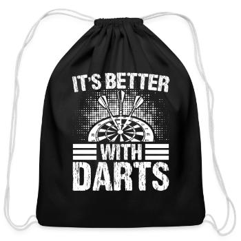 Darts Dart Player - Cotton Drawstring Bag - black - Front