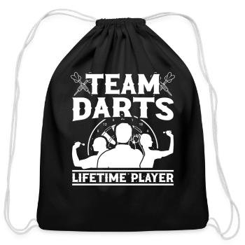 Darts Dart Player - Cotton Drawstring Bag - black - Front