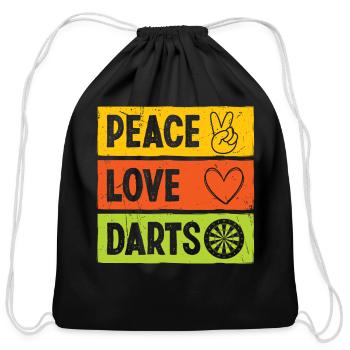 Darts Dart Player - Cotton Drawstring Bag - black - Front