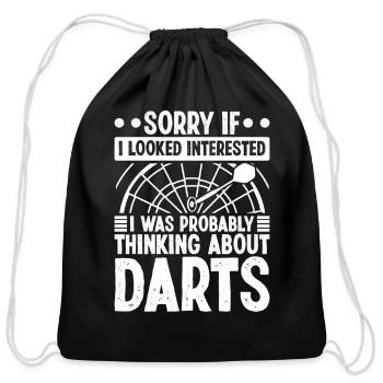 Darts Dart Player - Cotton Drawstring Bag - black - Front