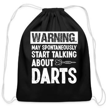 Darts Dart Player - Cotton Drawstring Bag - black - Front