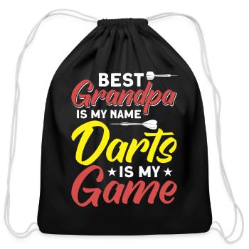 Darts Dart Player - Cotton Drawstring Bag - black - Front