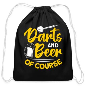 Darts Dart Player - Cotton Drawstring Bag - black - Front