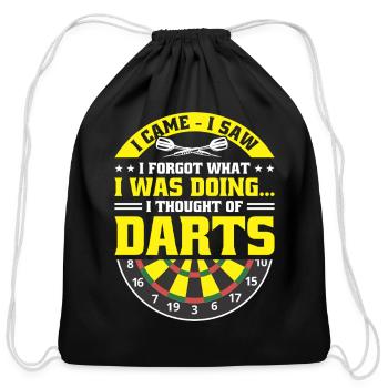 Darts Dart Player - Cotton Drawstring Bag - black - Front
