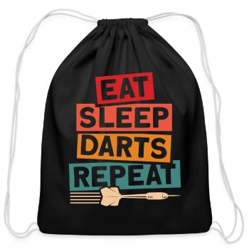 Darts Dart Player - Cotton Drawstring Bag - black - Front