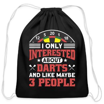 Darts Dart Player - Cotton Drawstring Bag - black - Front