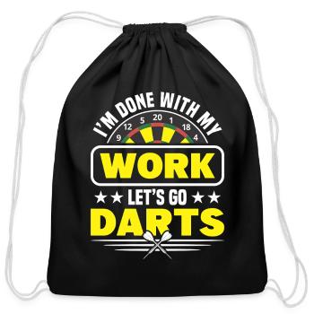 Darts Dart Player - Cotton Drawstring Bag - black - Front