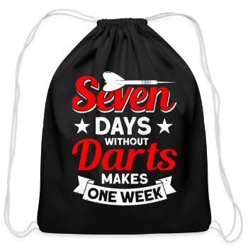 Darts Dart Player - Cotton Drawstring Bag - black - Front